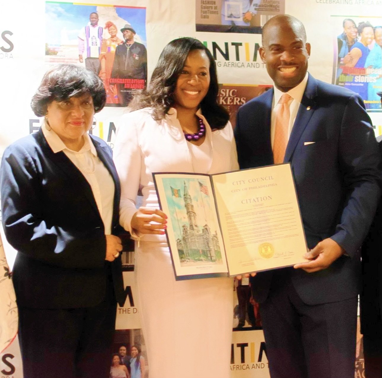 Receiving a professional recognition at an event