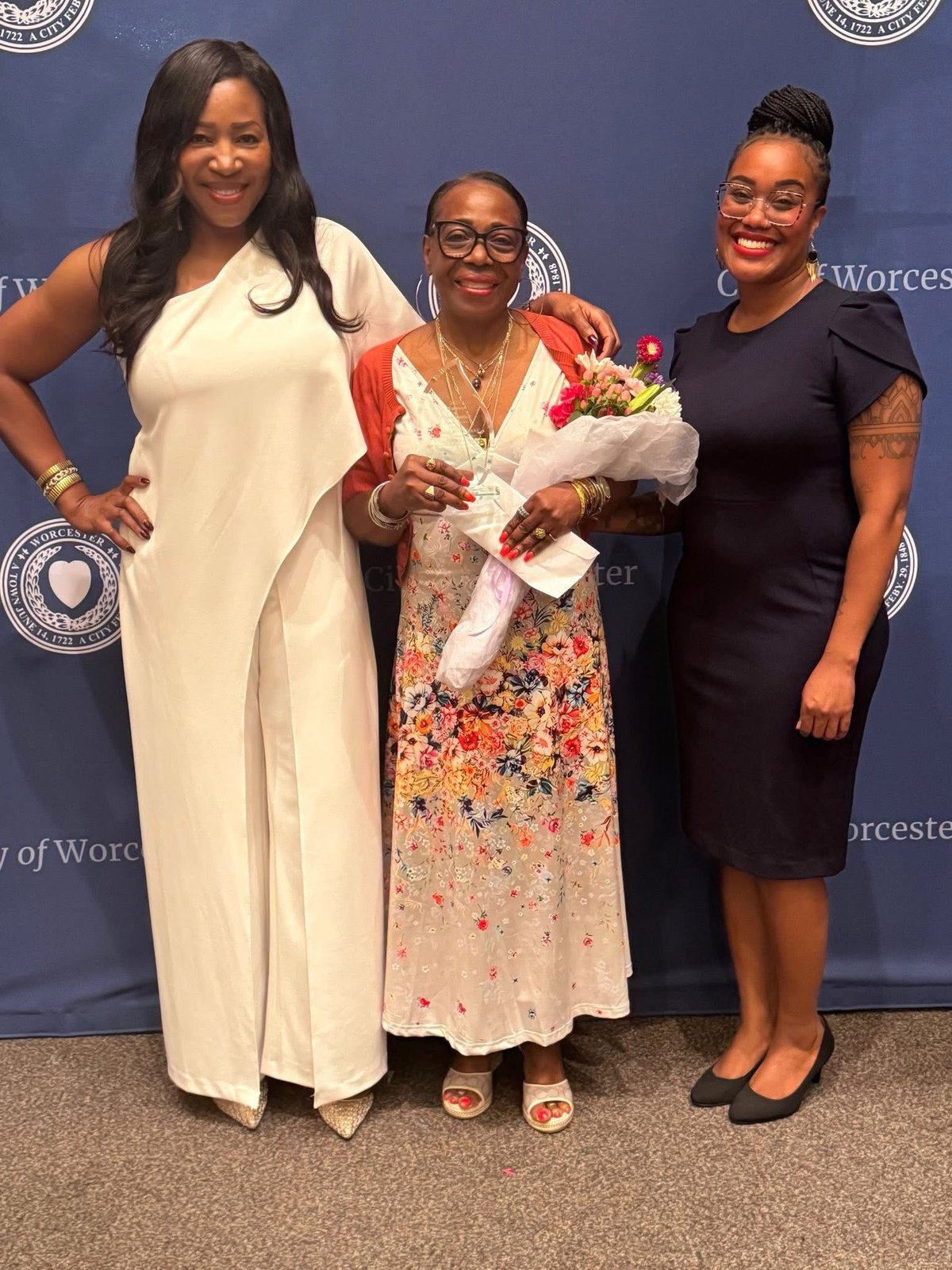 At a community recognition event with women leaders
